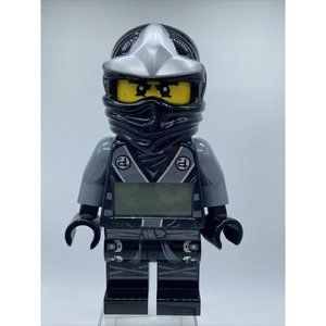 LEGO Cole Ninjago Ninja Alarm Clock  Minifigure Black Silver Works